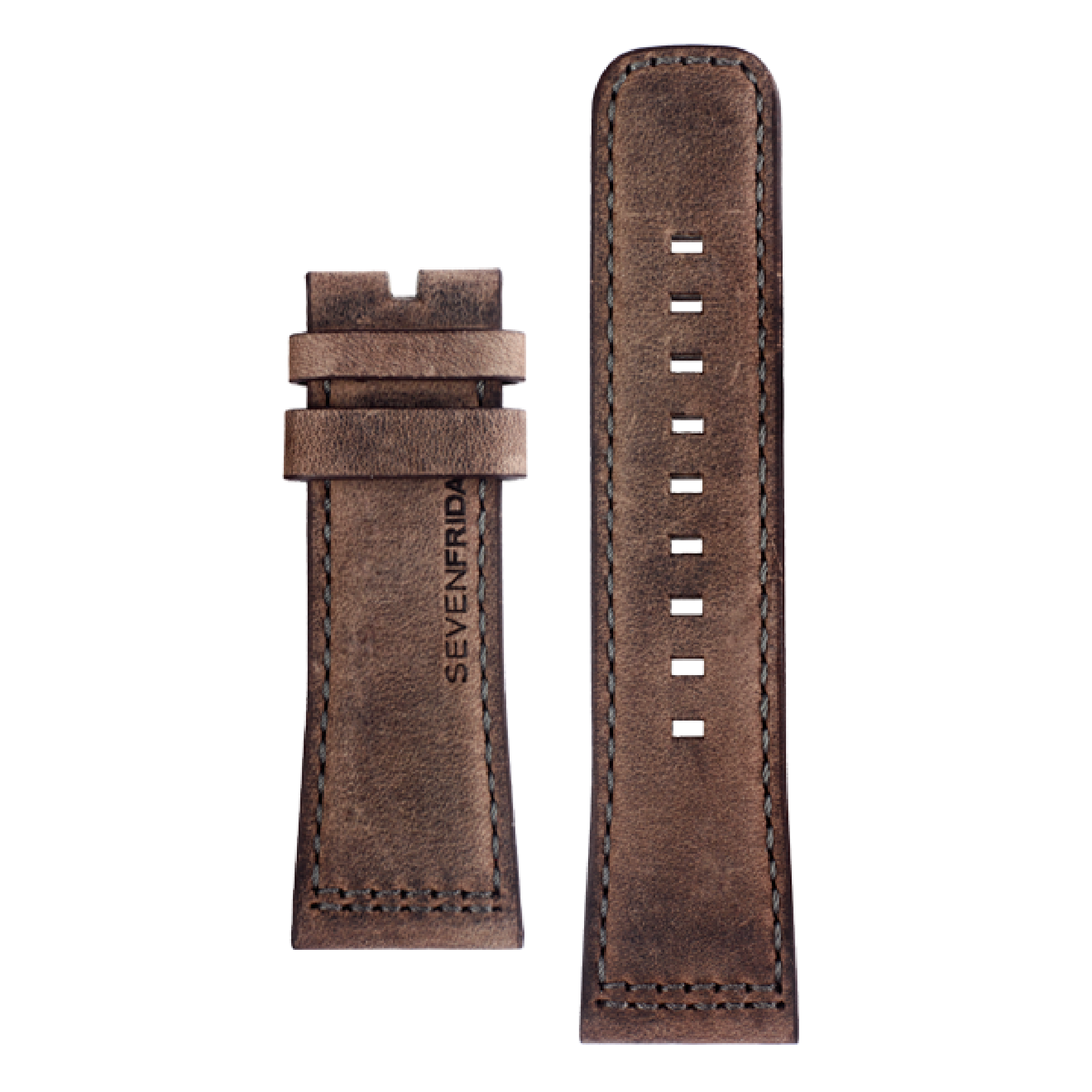 STRAP, Leather, Brown with brown stitcing (Q2/01)